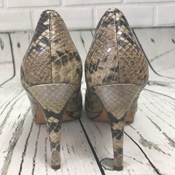 Cole Haan Heels Stiletto Snake croc skin print 7 - Picture 7 of 8
